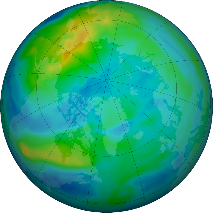 Arctic ozone map for 30 October 2019